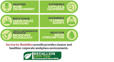 Service by Medallion provides cleaner and healthier work place environments.