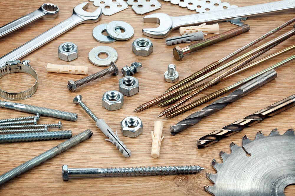 Variety of tools laid out on a table