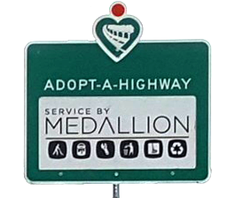 Service by Medallion Adopt-a-Highway logo