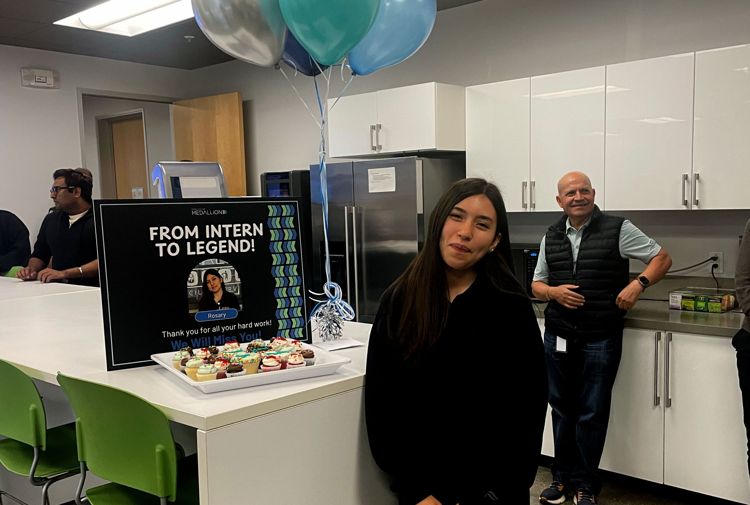 Cristo Rey work study intern farewell celebration